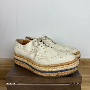 Prada platform brogues espadrilles